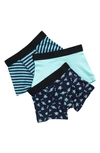 Nordstrom Rack Kids' Boxer Brief In Space And Stripes Pack