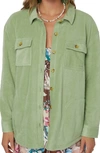 O'neill Collins Solid Fleece Shirt Jacket In Basil