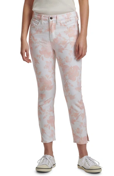 Jen7 By 7 For All Mankind Floral High Waist Crop Skinny Jeans In Ombre Floral