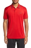 Hugo Boss Paddytech Stretch Polo In Bright Red