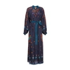 La Doublej Cerere Printed Silk Dress In Iside Nero Placee