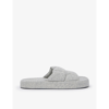 Skin Quilted Open-toe Cotton-jersey Slippers In Heather Grey