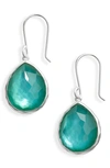 Ippolita Wonderland Sterling Silver Mini Doublet Teardrop Earrings In Silver/ Denim