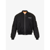 Off-white Diagonal Tab Bomber Jacket In Black White