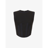 Dion Lee Black Cotton Tank Top In Black