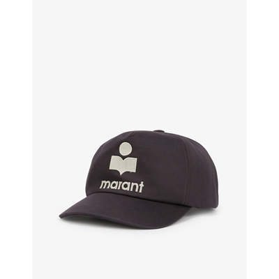 Isabel Marant Tyron Logo-embroidered Cotton-canvas Cap In Faded Night