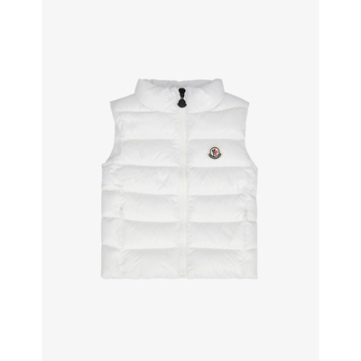Moncler Kids' Ghany Logo-embellished Shell-down Gilet 4-14 Years In White