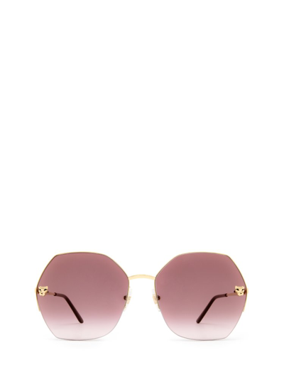 Cartier Ct0332s Gold Sunglasses