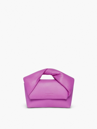 Jw Anderson Nano Twister Bag In Magenta In Purple