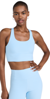 Girlfriend Collective Paloma Ribbed Stretch-woven Sports Bra In Bluebell