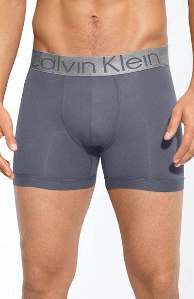 Calvin Klein 'steel - U2719' Microfiber Boxer Briefs In Mink