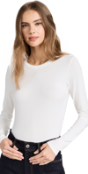 Rag & Bone Icon Luca Slim Long Sleeve Tee In Wht