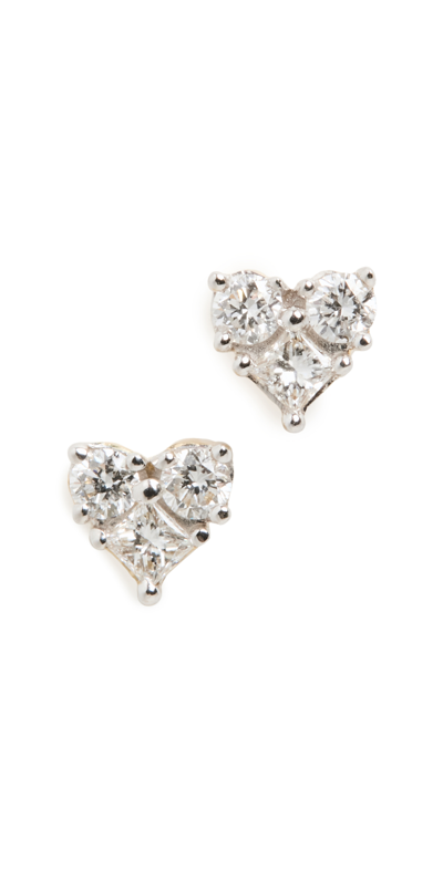Stone And Strand Piece Of My Heart Diamond Earrings In Clear