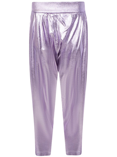 Tom Ford Lamé Tapered Trousers In Lilac