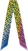 Versace Ombré La Greca Silk Twilly Scarf In 5x000 Multicolor