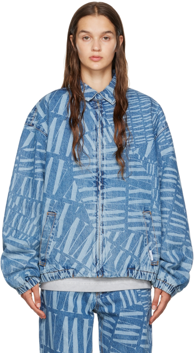 ジャケット ALEXANDER WANG Printed Denim Oversize Jacket Alexander Wang - Printed denim jacket grey - The Corner