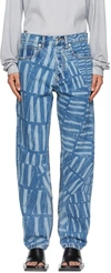 Alexander Wang Awny Logo-print Straight-leg Jeans In Medium Washed Indigo
