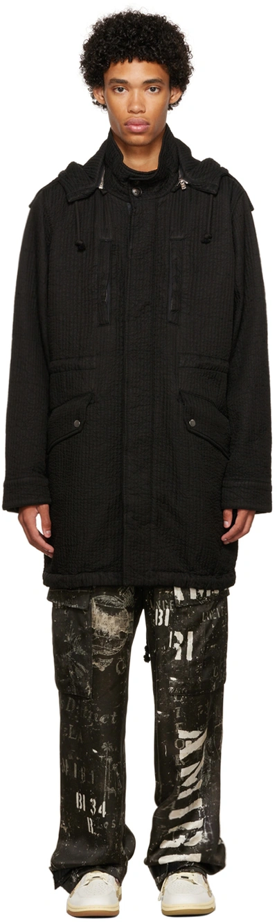 Amiri Quilted Fishtail Parka In Black