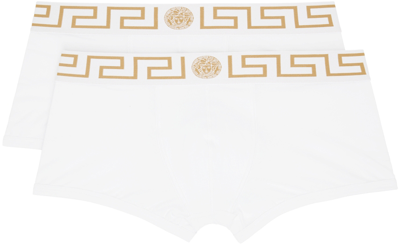 Versace 2-pack Greca Border Boxers In White