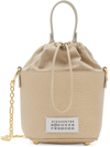 MAISON MARGIELA BEIGE BUCKET MESSENGER BAG