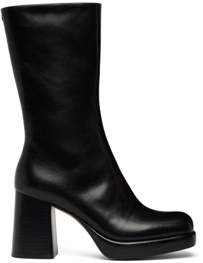 Rag & Bone Matrix Leather Platform Boots In Black