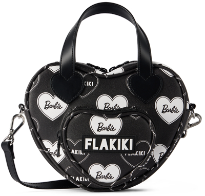 Flakiki Ssense Exclusive Kids Black Barbie Edition Heart Bag