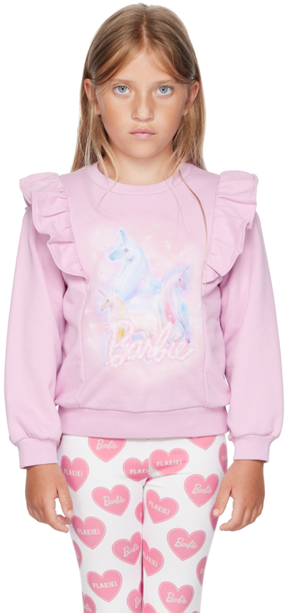 Flakiki Ssense Exclusive Kids Purple Barbie Unicorn Sweatshirt In Violet