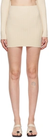 Cotton Citizen Off-white Capri Miniskirt In Vinatge Oatmeal