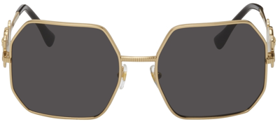 Versace Gold Medusa Biggie Octagonalsunglasses