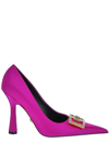 Versace Pink Medusa Crystal Pumps In Pink
