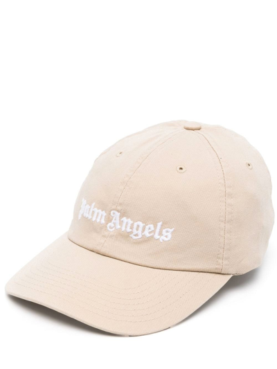 Palm Angels Palm Angles Men Classic Logo Cap In Beige