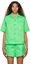 Remain Birger Christensen Green Storm Shirt In 14-6340 Spring Bouqu