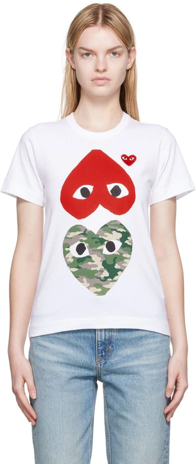 Comme Des Garçons Play White Heart Patch T-shirt