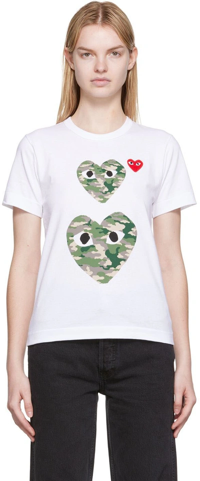 Comme Des Garçons Play White Heart Patch T-shirt