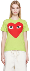Comme Des Garçons Play Pattern Printed Short-sleeved T-shirt In Green