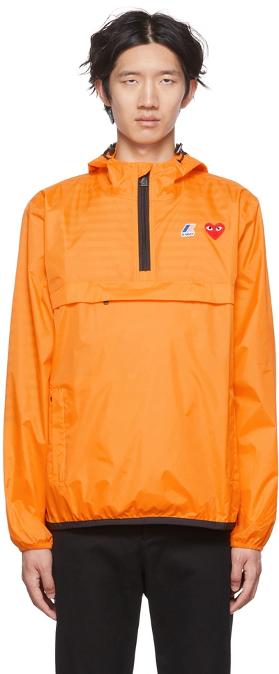 COMME DES GARÇONS PLAY ORANGE K-WAY EDITION NYLON JACKET