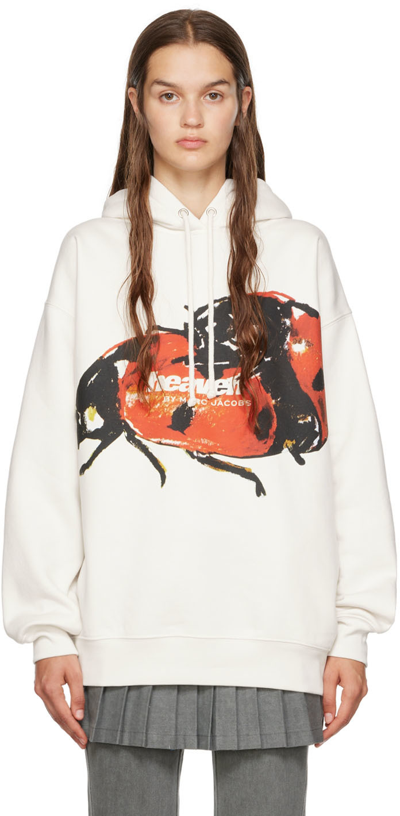 Marc Jacobs Heaven Off-white Ladybugs Fucking Hoodie In Chalk