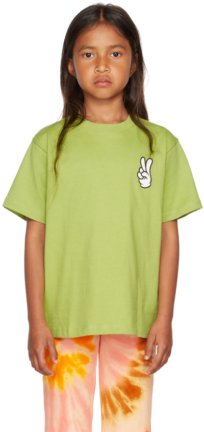Molo Kids Green Rodney T-shirt In 8586 Galactic Green