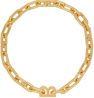 BALENCIAGA GOLD B CHAIN NECKLACE