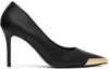Versace Jeans Couture Black Leather Pumps In E899 Black