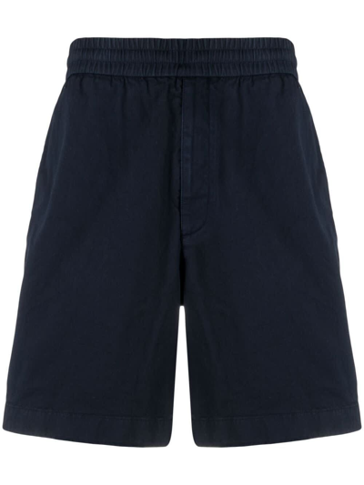 Acne Studios Elasticated-waist Chino Shorts In Blue