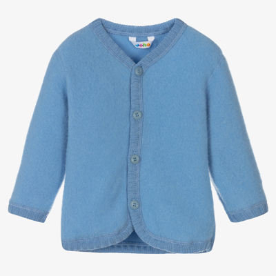 Joha Babies' Blue Thermal Wool Cardigan