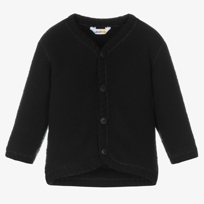 Joha Babies' Black Thermal Wool Cardigan