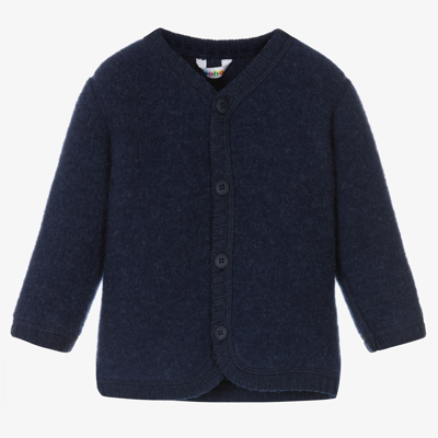 Joha Babies' Blue Thermal Wool Cardigan