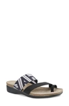 Munro Aries Sandal In Black/ White Gore