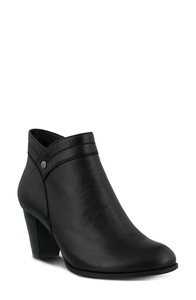 Spring Step Italia Bootie In Black Leather