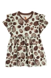 NASEBERRY LADYBUG RUFFLE ORGANIC COTTON DRESS