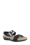 Munro 'pisces' Sandal In Black/ White Gore