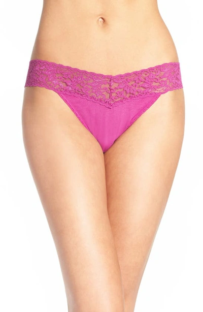 Hanky Panky Original Rise Thong In Chateau Rose Pink