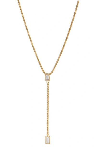 Nadri Entwine Cubic Zirconia Y-necklace In Gold